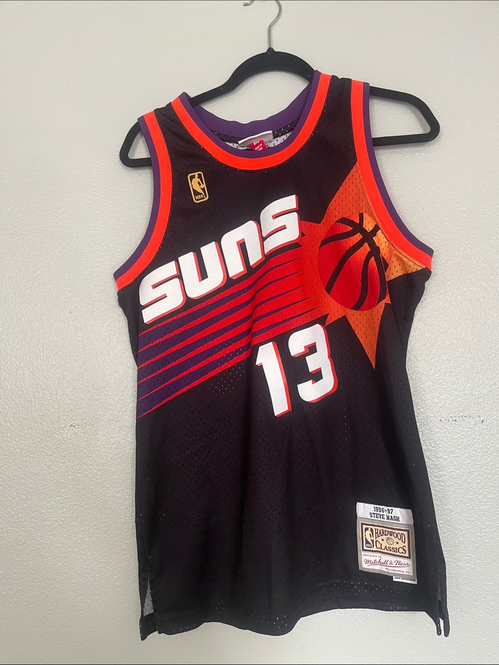 Mitchell & Ness Black Phoenix Suns #13 Nash Basketball Jersey